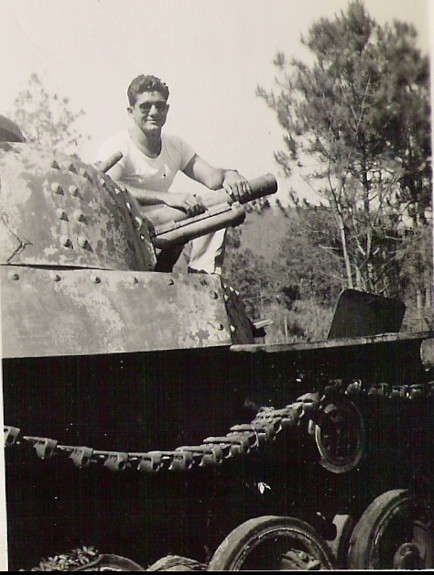 Lt. Mike Gomez, Japanese Tank, Baquio PI, March 1946